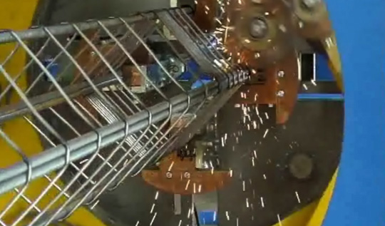 Tubular roll welding machine